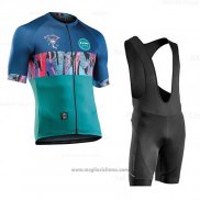 2020 Abbigliamento Ciclismo Northwave Blu Verde Manica Corta e Salopette