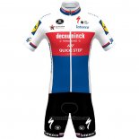 2021 Abbigliamento Ciclismo Deceuninck Quick Step Campione Repubblica Ceca Manica Corta e Salopette