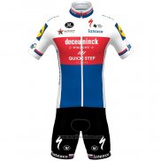 2021 Abbigliamento Ciclismo Deceuninck Quick Step Campione Repubblica Ceca Manica Corta e Salopette