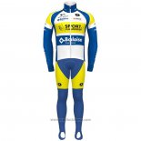 2021 Abbigliamento Ciclismo Sport Vlaanderen Baloise Blu Giallo Manica Lunga e Salopette