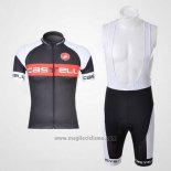 2011 Abbigliamento Ciclismo Castelli Bianco e Grigio Manica Corta e Salopette