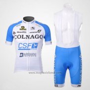 2012 Abbigliamento Ciclismo Colnago Celeste e Bianco Manica Corta e Salopette