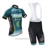 2013 Abbigliamento Ciclismo Europcar Nero e Blu Manica Corta e Salopette