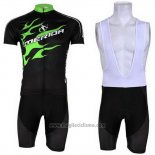 2013 Abbigliamento Ciclismo Merida Nero e Verde Manica Corta e Salopette