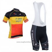 2013 Abbigliamento Ciclismo Omega Pharma Quick Step Campione Belgio Manica Corta e Salopette