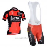 2014 Abbigliamento Ciclismo BMC Rosso e Nero Manica Corta e Salopette