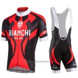 2016 Abbigliamento Ciclismo Bianchi Nero e Rosso Manica Corta e Salopette