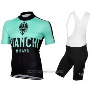 2016 Abbigliamento Ciclismo Bianchi Verde Manica Corta e Salopette
