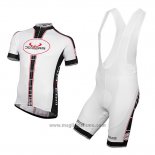 2016 Abbigliamento Ciclismo Bobteam Bianco Manica Corta e Salopette