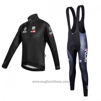 2016 Abbigliamento Ciclismo Global Cycling Network Nero Manica Lunga e Salopette