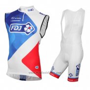 2016 Gilet Antivento FDJ Rosso e Bianco