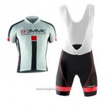 2017 Abbigliamento Ciclismo Biemme Identity Bianco e Rosso Manica Corta e Salopette