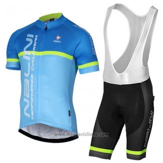 2017 Abbigliamento Ciclismo Nalini Brivio Blu Manica Corta e Salopette