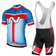 2017 Abbigliamento Ciclismo Nalini Navision Celeste Manica Corta e Salopette