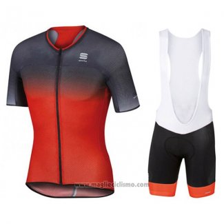 2017 Abbigliamento Ciclismo Sportful R&d Ultraskin Rosso e Grigio Manica Corta e Salopette