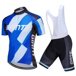 2018 Abbigliamento Ciclismo Giant Blu Manica Corta e Salopette