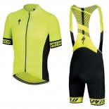 2018 Abbigliamento Ciclismo Specialized Giallo Nero Manica Corta e Salopette