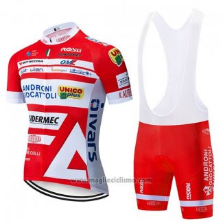 2019 Abbigliamento Ciclismo Androni Giocattoli Arancione e Bianco Manica Corta e Salopette