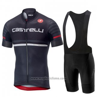 2019 Abbigliamento Ciclismo Castelli Free AR 4.1 Nero Manica Corta e Salopette