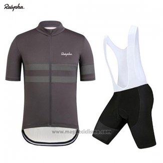 2019 Abbigliamento Ciclismo Rapha Spento Grigio Manica Corta e Salopette