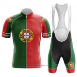 2020 Abbigliamento Ciclismo Campione Portugal Verde Rosso Manica Corta e Salopette