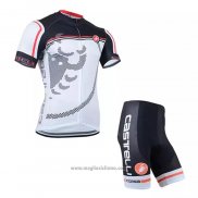 2020 Abbigliamento Ciclismo Castelli Nero Bianco Manica Corta e Salopette(2)