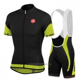 2020 Abbigliamento Ciclismo Castelli Nero Verde Rosso Manica Corta e Salopette