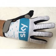 2020 Sky Guanti Dita Lunghe Ciclismo Bianco