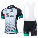 2021 Abbigliamento Ciclismo Bike Exchange Bianco Manica Corta e Salopette