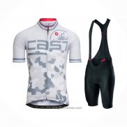 2021 Abbigliamento Ciclismo Castelli Bianco Grigio Manica Corta e Salopette