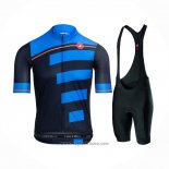 2021 Abbigliamento Ciclismo Castelli Blu Nero Manica Corta e Salopette