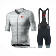 2021 Abbigliamento Ciclismo Castelli Grigio Bianco Manica Corta e Salopette