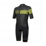 2021 Abbigliamento Ciclismo RH+ Nero Giallo Manica Corta e Salopette