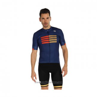 2021 Abbigliamento Ciclismo Sportful Blu Manica Corta e Salopette