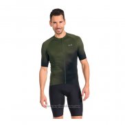 2022 Abbigliamento Ciclismo Gore Verde Nero Manica Corta e Salopette