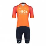 2022 Abbigliamento Ciclismo Ineos Grenadiers Arancione Manica Corta e Salopette