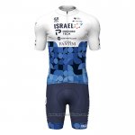 2022 Abbigliamento Ciclismo Israel Cycling Academy Blu Bianco Manica Corta e Salopette