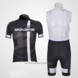 2011 Abbigliamento Ciclismo Giordana Bianco Nero Manica Corta e Salopette