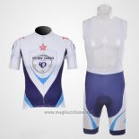 2011 Abbigliamento Ciclismo Pearl Izumi Bianco e Blu Manica Corta e Salopette