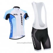 2014 Abbigliamento Ciclismo Giant Bianco Manica Corta e Salopette