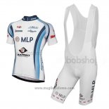 2014 Abbigliamento Ciclismo MLP Team Bergstrasse Bianco Manica Corta e Salopette