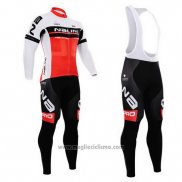 2015 Abbigliamento Ciclismo Nalini Rosso e Bianco Manica Lunga e Salopette