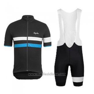 2015 Abbigliamento Ciclismo Rapha Nero e Blu Manica Corta e Salopette