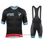 2016 Abbigliamento Ciclismo Pinarello Nero e Blu Manica Corta e Salopette