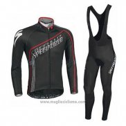 2016 Abbigliamento Ciclismo Specialized Ml Nero Rosso Manica Lunga e Salopette