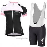 2017 Abbigliamento Ciclismo Donne Nalini Bianco e Nero Manica Corta e Salopette