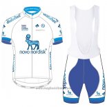 2017 Abbigliamento Ciclismo Novo Nordisk Bianco Manica Corta e Salopette