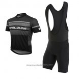 2017 Abbigliamento Ciclismo Pearl Izumi Grigio e Nero Manica Corta e Salopette