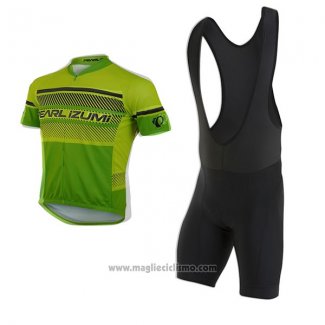 2017 Abbigliamento Ciclismo Pearl Izumi Verde e Giallo Manica Corta e Salopette