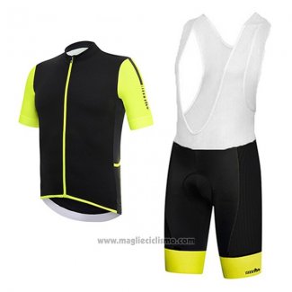 2017 Abbigliamento Ciclismo RH+ Nero e Giallo Manica Corta e Salopette